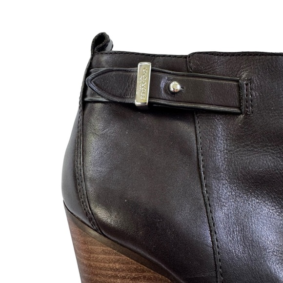 Coach Leather Hewes Bootie Ankle Boot Black Size 6 - Picture 4 of 16